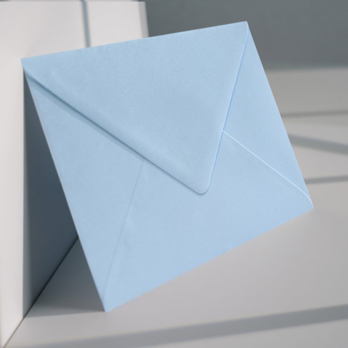 Plic B6 albastru prafuit 120g, plic albastru deschis premium, plic azur elegant pentru invitații [2]