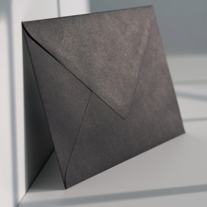 Plic B6 negru 120g, plic negru premium pentru invitații, plic negru elegant [2]