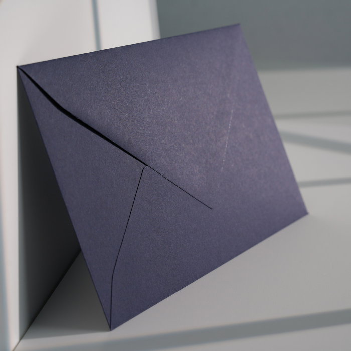 Plic C6 albastru navy 120g, plic albastru închis pentru invitații, plic navy elegant [2]