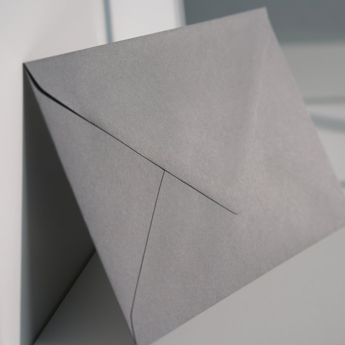 Plic C6 gri închis, plic gri elegant pentru invitații, plic gri premium [2]