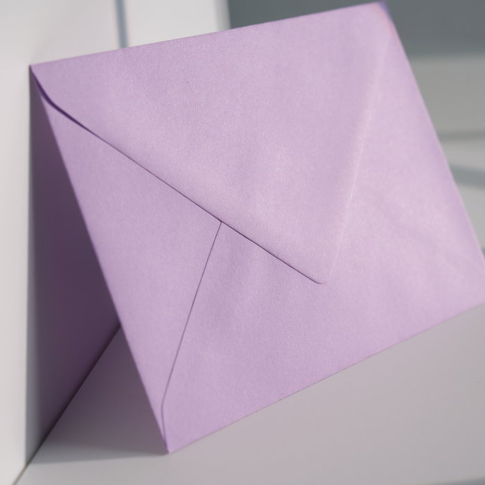Plic C6 lila, plic mov pastel pentru invitații, plic violet deschis elegant [2]