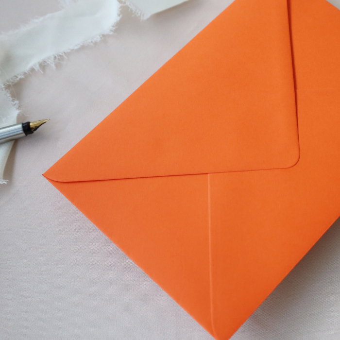Plic C6 portocaliu, plic portocaliu vibrant pentru invitații, plic portocaliu evenimente [2]