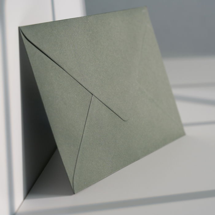 Plic C6 verde sequoia 120g, plic verde închis pentru invitații, plic verde elegant [2]