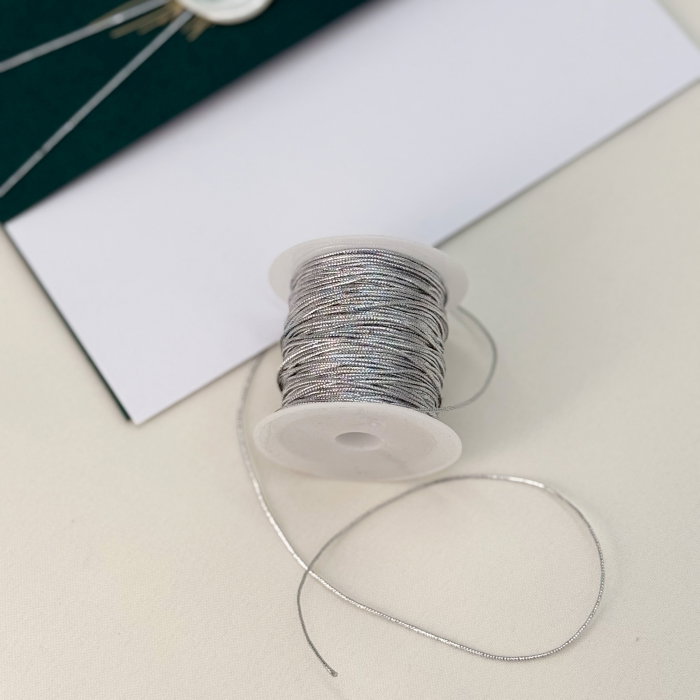 Șnur lurex argintiu pentru invitații și decoruri [2]