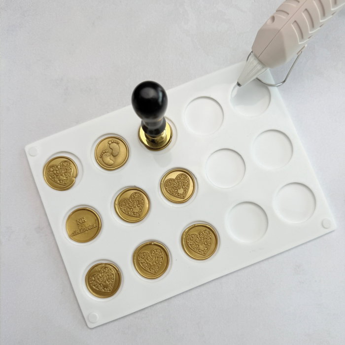 Formă de silicon cu cercuri pentru turnat sigilii, matriță rotundă ceară, formă silicon pentru sigilii [2]