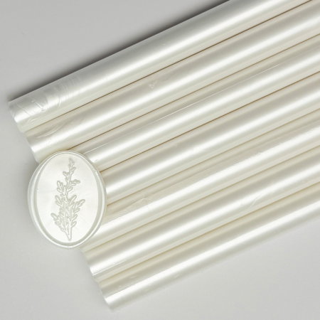 Ceara pentru sigilii - Baton de ceară alb sidefat, batoane de ceară perlate pentru sigilii