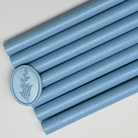 Baton de ceară albastru prăfuit, batoane de ceară bleu vintage pentru sigilii