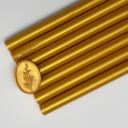 Batoane de ceara pentru sigilii - Baton de ceară auriu, batoane de ceară aurii pentru sigilii