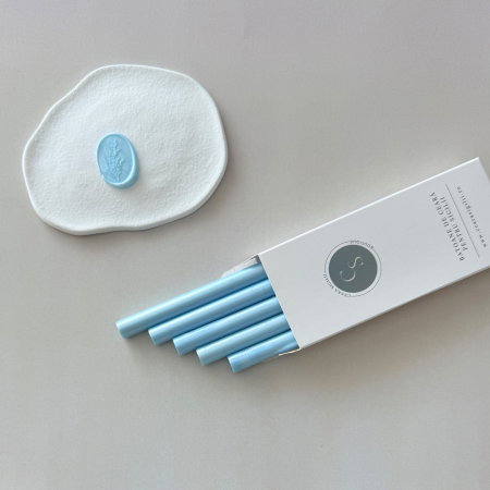 Baton de ceară baby blue sidefat pentru sigilii [1]