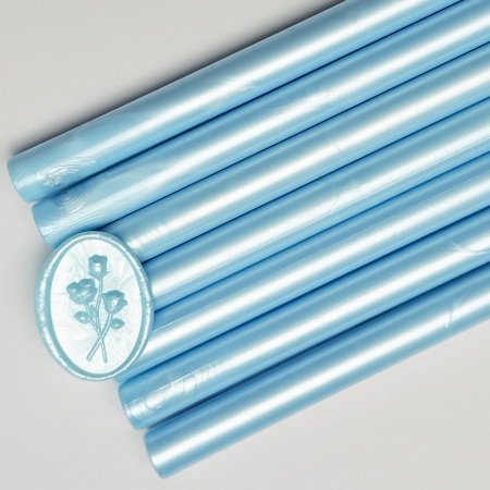 Ceara pentru sigilii - Baton de ceară baby blue sidefat pentru sigilii