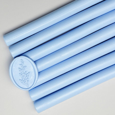 Baton de ceară albastru deschis mat, batoane de ceară bleu mat pentru sigilii [0]