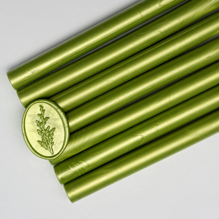 Batoane de ceara pentru sigilii - Baton de ceară verde lime, batoane de ceară verde crud pentru sigilii