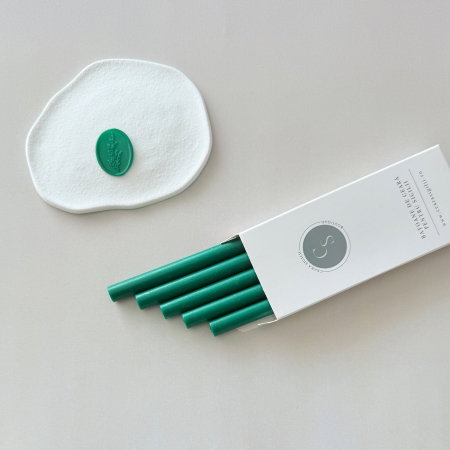Baton de ceară verde pădure, batoane de ceară verde închis pentru sigilii [1]