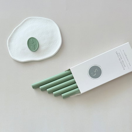 Baton de ceară verde sage, batoane de ceară verde salvie pentru sigilii [1]