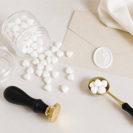 ALL WHITE - Biluțe ceară albă, granule ceară albă, ceară pentru sigilii albă