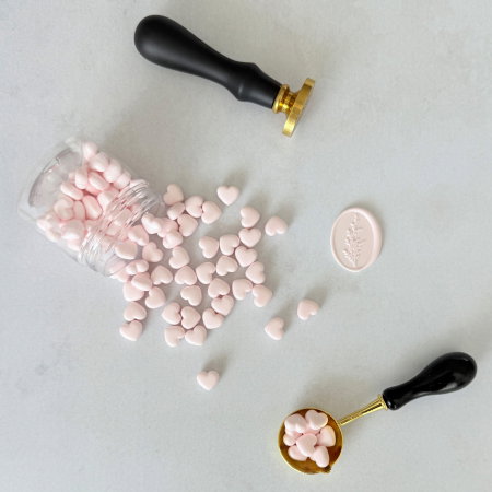 Ceara pentru sigilii - Biluțe ceară roz pal, granule ceară roz pal, ceară pentru sigilii roz pastel