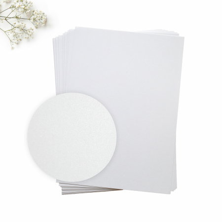 CARTON INVITATII NUNTA - Carton alb sidefat pentru invitații