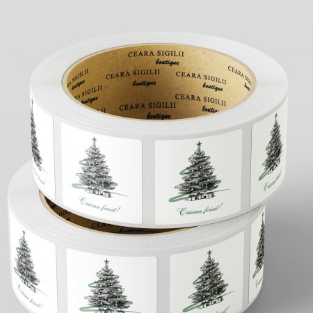 ETICHETE ADEZIVE - Etichete adezive craciun fericit