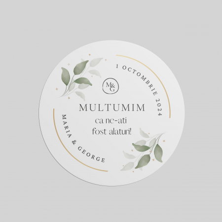 ETICHETE ADEZIVE - Etichete pentru marturii rotunde