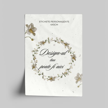 ETICHETE PERSONALIZATE - Etichete personalizate 50x40 mm mate, stickere rezistente, etichete autoadezive sintetice mici