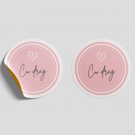 ETICHETE ADEZIVE - Etichete adezive cu drag rotunde