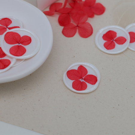 Flori de hortensie pentru sigilii ceara cu hortensie invitatii nunta [2]