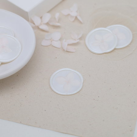 Flori de hortensie pentru sigilii ceara cu hortensie invitatii nunta [3]