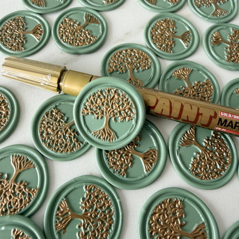 Marker cu vopsea auriu pentru sigilii ceara [1]