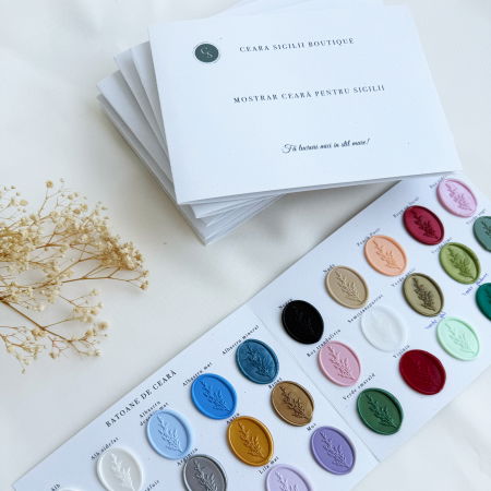 Batoane de ceara pentru sigilii - mostrar culori ceara sigilii