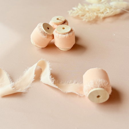 Panglica si snur - Panglica de matase roz nude