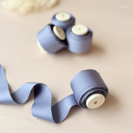 Panglica si snur - Panglica albastru inchis pentru invitatii de nunta