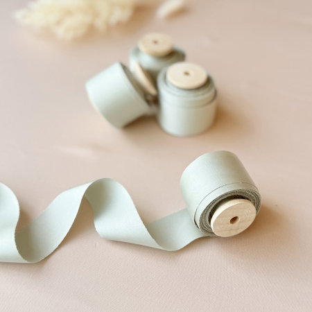 Panglica si snur - Panglica verde pentru invitatii de nunta