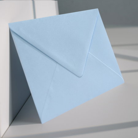 Plic B6 albastru prafuit 120g, plic albastru deschis premium, plic azur elegant pentru invitații [1]