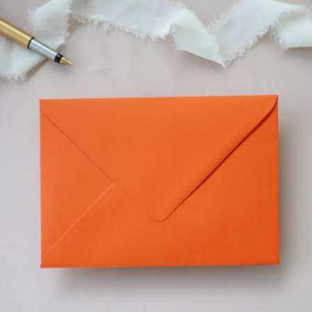 Plicuri C6 (11x16cm) - Plic C6 portocaliu, plic portocaliu vibrant pentru invitații, plic portocaliu evenimente