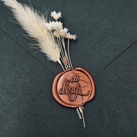 Sigilii ceara invitatii cu flori uscate [1]