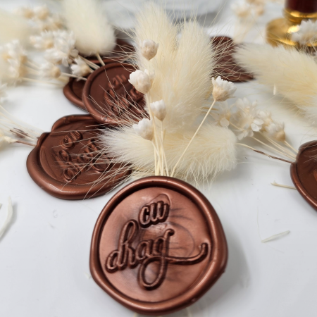 Sigilii ceara invitatii cu flori uscate [0]