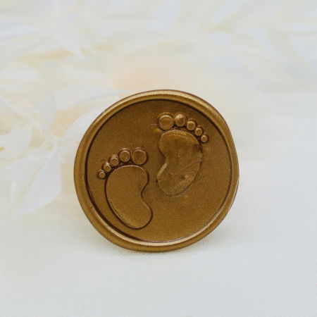 Sigilii de ceara handmade - Sigilii ceara pentru invitatii botez picioruse