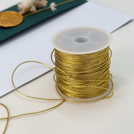 Panglica si snur - snur auriu pentru invitatii de nunta