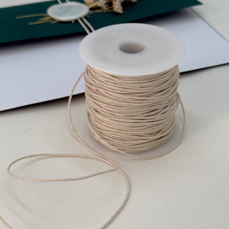 Panglica si snur - sfoara de bumbac cu aspect rustic pentru invitatii nunta