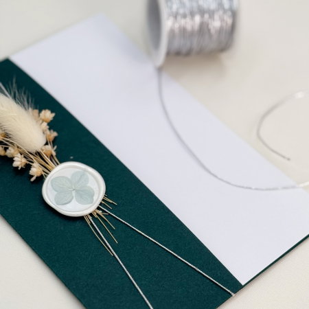 Șnur lurex argintiu pentru invitații și decoruri [2]