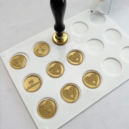 Unelte - Formă de silicon cu cercuri pentru turnat sigilii, matriță rotundă ceară, formă silicon pentru sigilii