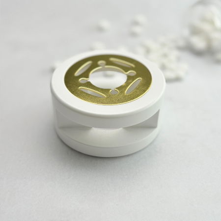 Unelte - Suport linguriță lemn alb auriu, suport turnat ceară, suport lingură sigilii elegant