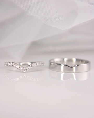 Verighete - Verighete Libra - Platina cu Diamante Naturale