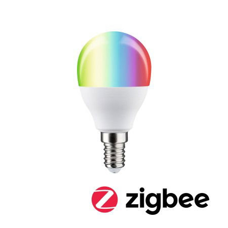 Becuri LED - Bec LED miniglob, 230V, Standard Smart Home Zigbee 3.0, E14, 470lm, 5W, RGBW+, flux luminos variabil, mat