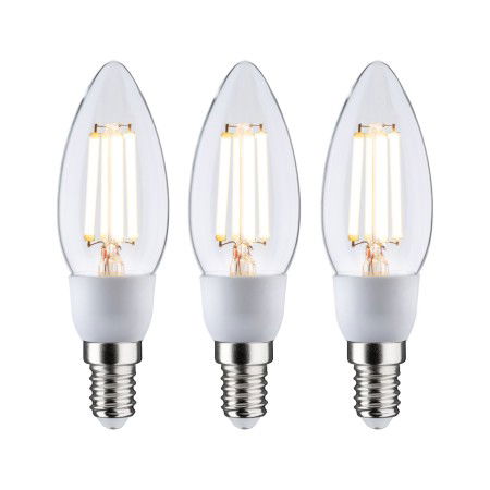 Becuri LED - Set 3 becuri LED lumînare, cu filament, Eco-Line, 230V, E14, 3x525lm, 3x2,5W, 3000K, clar