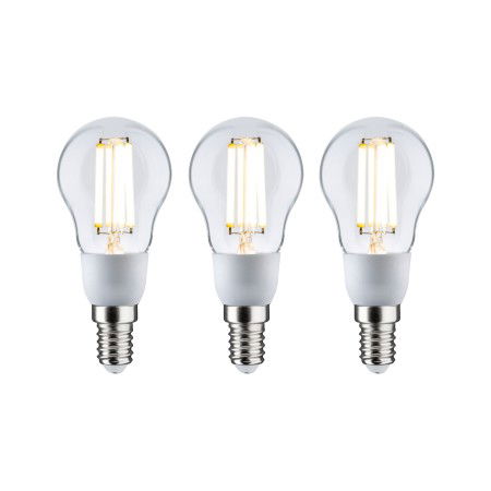 Becuri LED - Set 3 becuri miniglob LED, cu filament, Eco-Line, 230V, E14, 100mm, 3x525lm, 3x2,5W, 3000K, clar