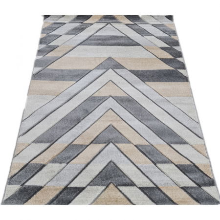 Covoare mktp - Covor Carvino, 120 x 170 Gri Deschis/Caramel 1881A