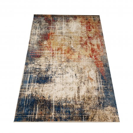 Covoare mktp - Covor Rakkas, 80 x 300 0095A Albastru Inchis/Crem