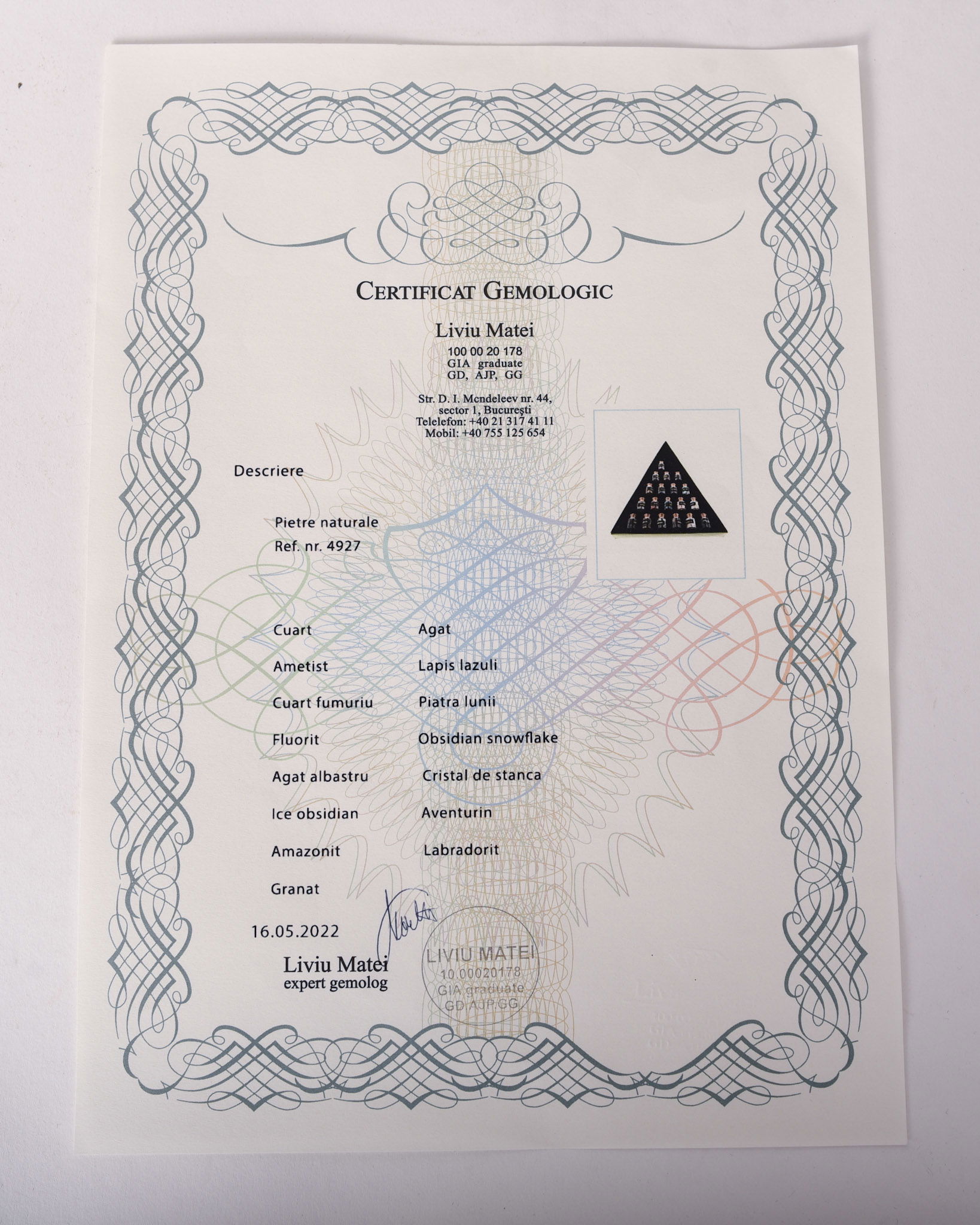 Certificat GIA Set 2