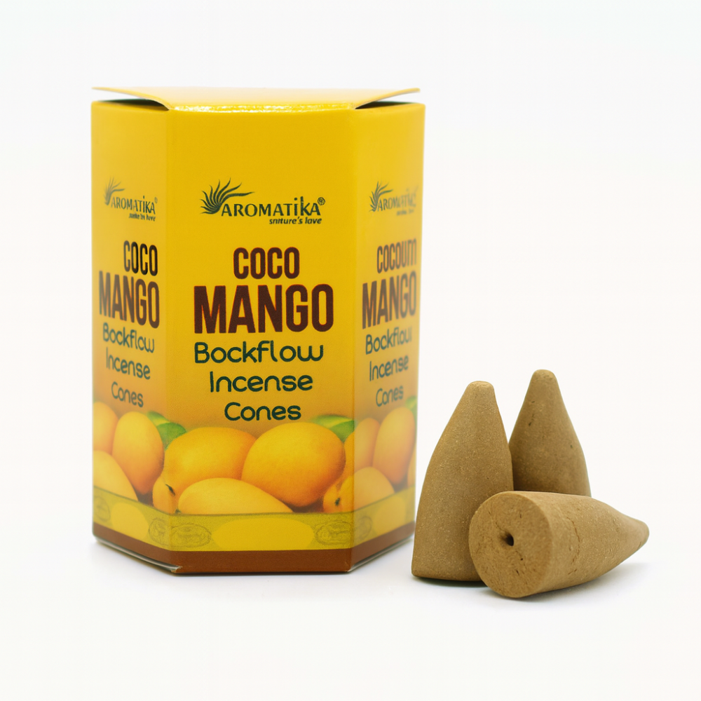 10 Conuri Aromatika Backflow Incense – Cocos si Mango [1]